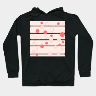 circles and Glitch lines Pattern Hoodie